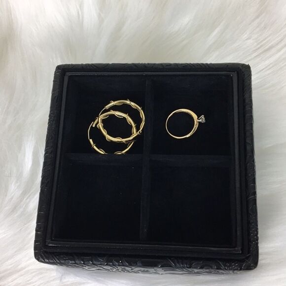 NWOT Jewelry Box Square Floral Tooled Dark Acadamia Gothic Steampunk Gift - Picture 3 of 8